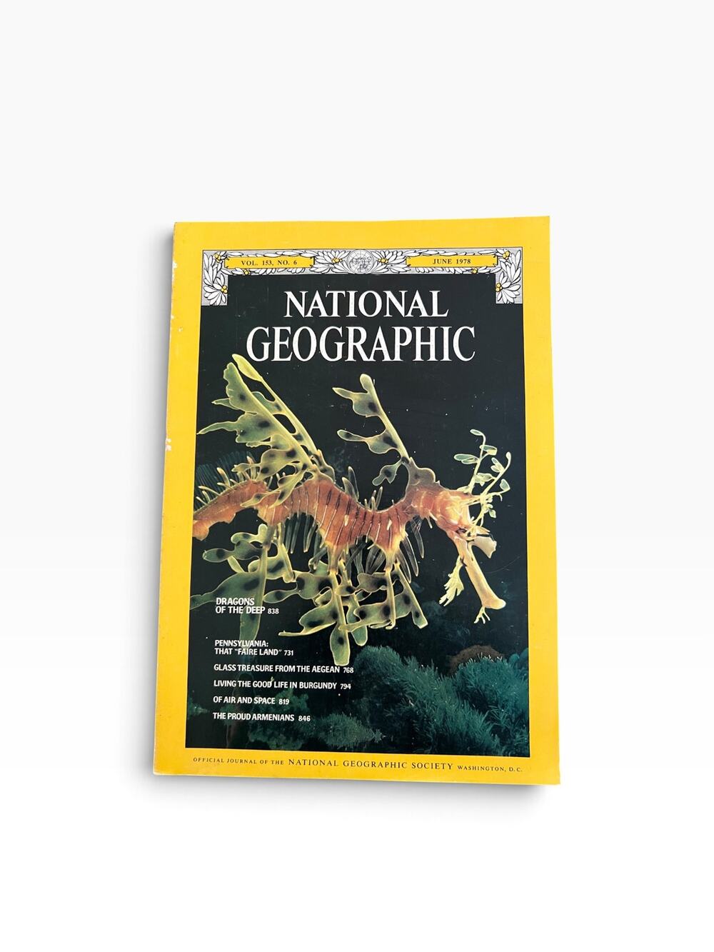 National Geographic Magazine June 1978 Vol 153 No 6 Leafy Seadragon Vintage